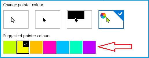 how to change mouse cursor color on windows 10