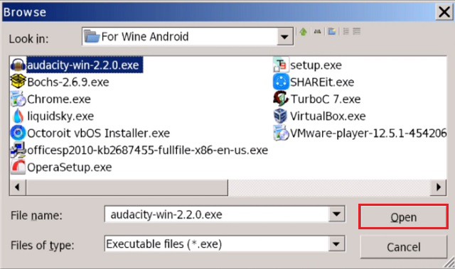 how to run exe files on android