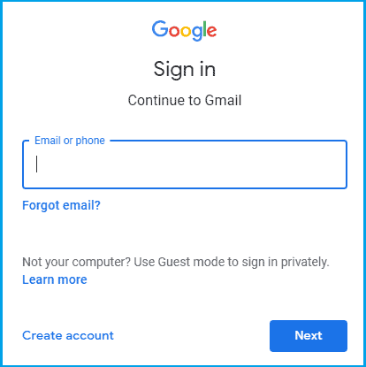 how to create gmail account