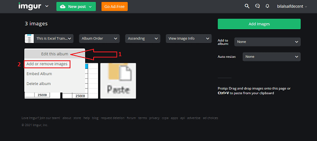 how to make imgur album