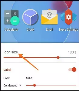 how to make app icons bigger on android