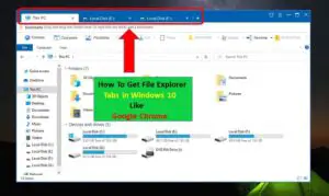 how to get file explorer tabs in windows 10