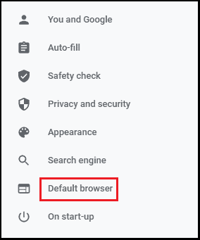 how to set google chrome as my default browser