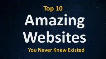 top 10 amazing websites that you never knew existed