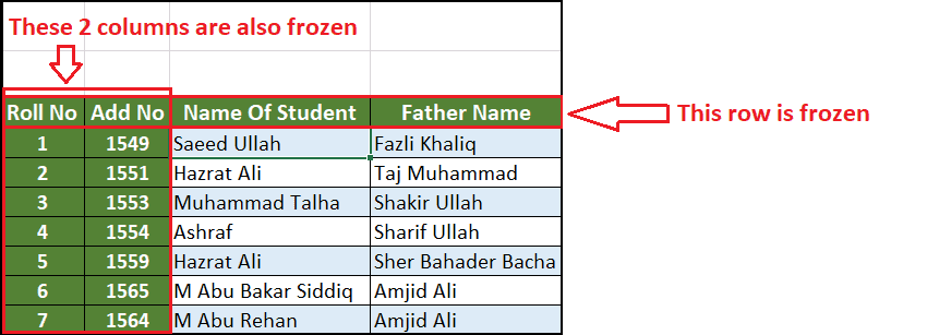 how to freeze multiple panes in excel