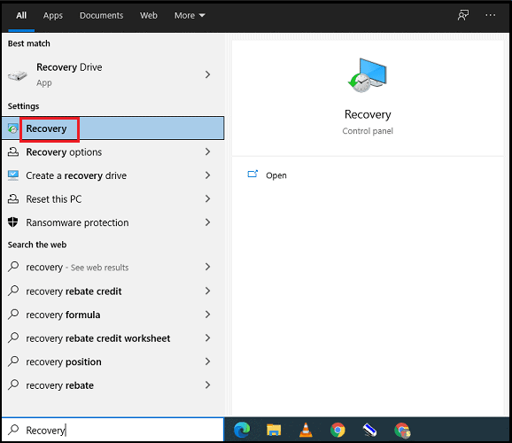 restore windows 10 to a previous date