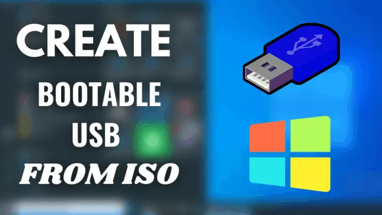 how to creae bootable usb from iso