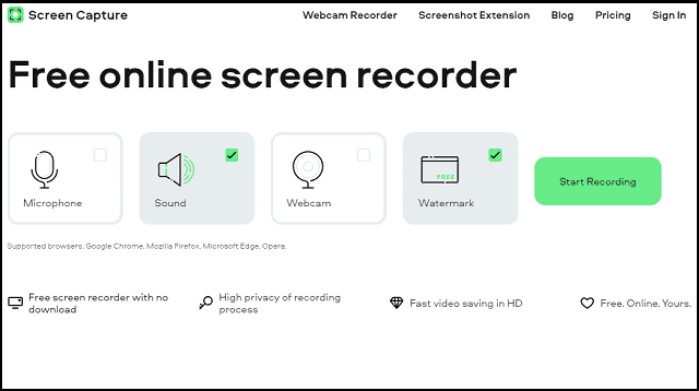 free online screen recorder no download No Install