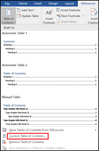 How To Make Table Of Contents In MS Word?