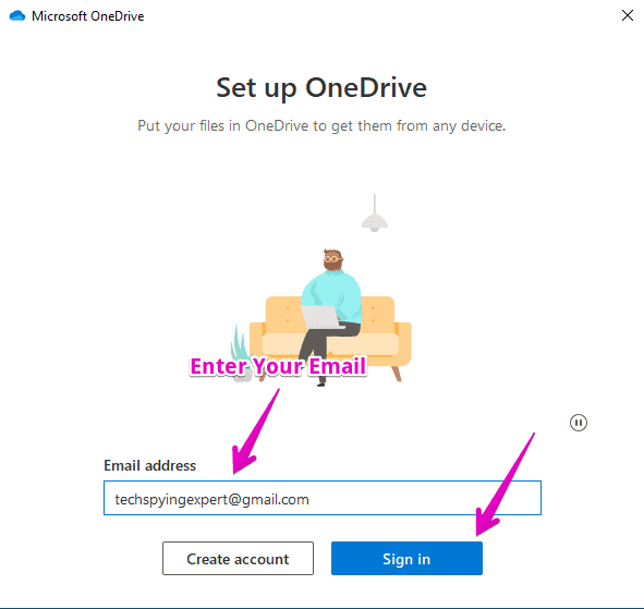 how to change OneDrive Location