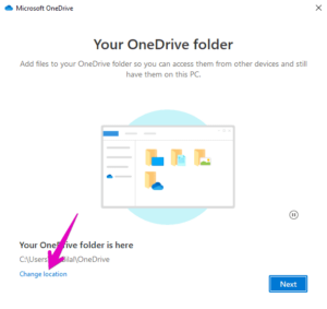 How To Change OneDrive Location?