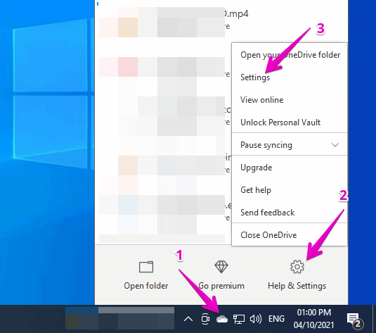 how to change OneDrive Location