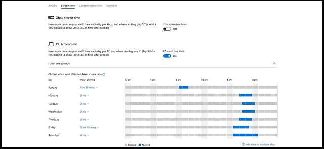 set up parental control