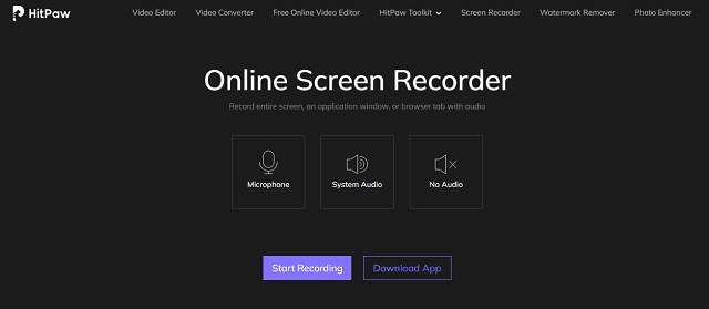 HitPaw free screen recorder online