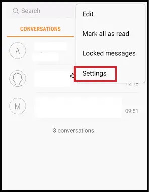how to change message background on android