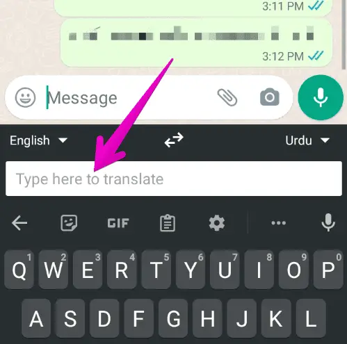 how to translate whatsapp messages