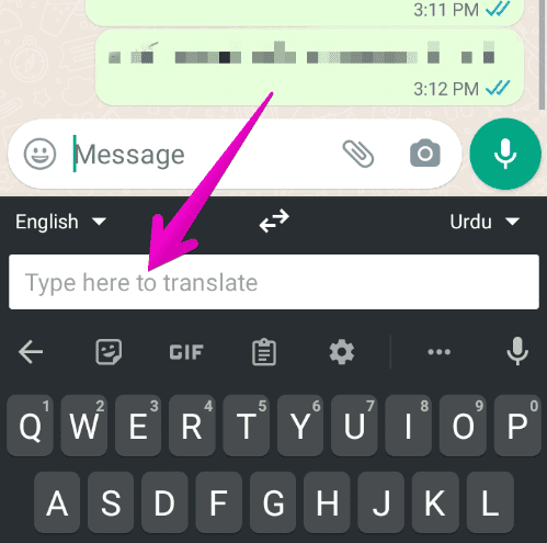 how to translate whatsapp messages