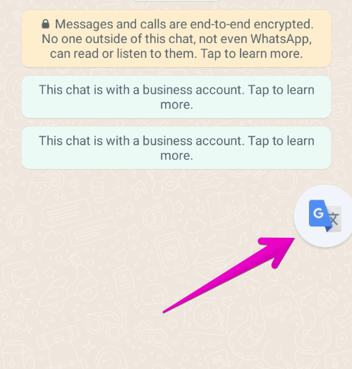 how to translate messages in WhatsApp