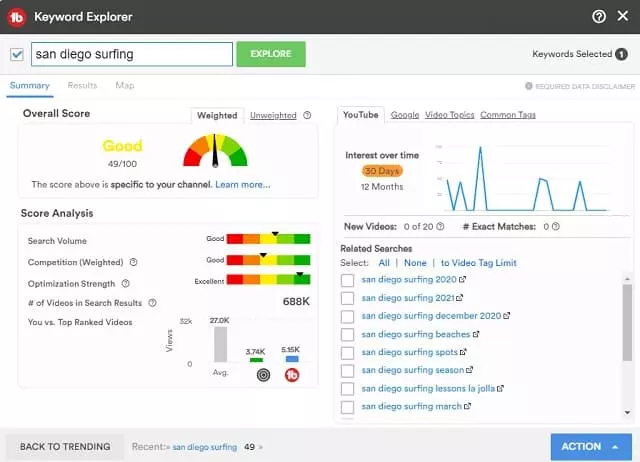 keyword explorer - vidiq vs tubebuddy