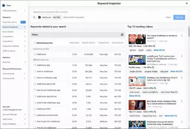 keyword inspector- vidiq vs tubebuddy