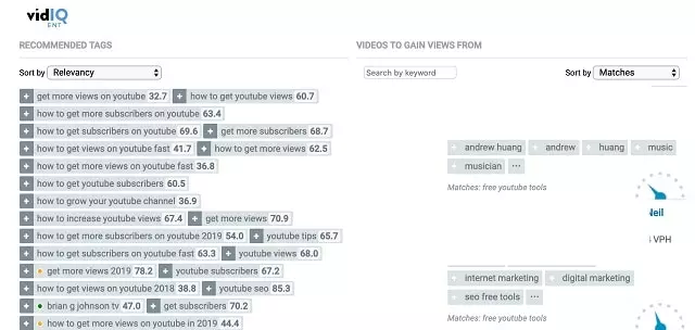 vidiq suggested tags - vidiq vs tubebuddy