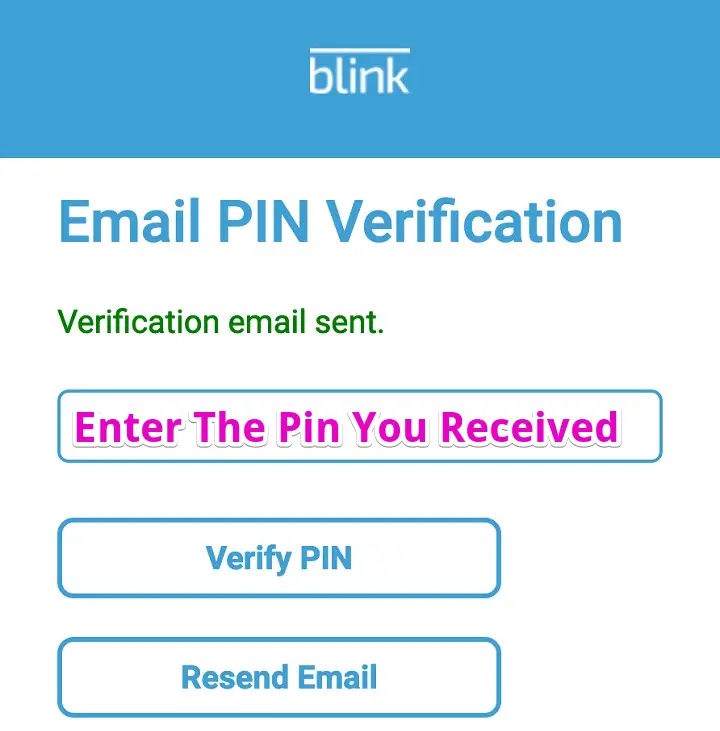 Enter the PIN you received via number or email