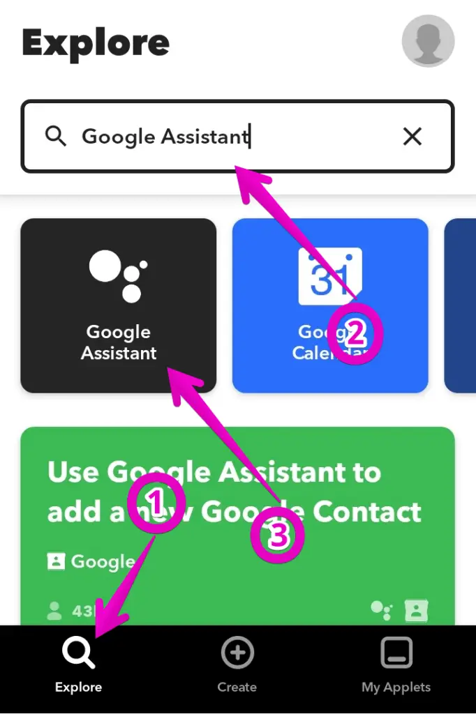 Explore Google Assistant in IFTTT app