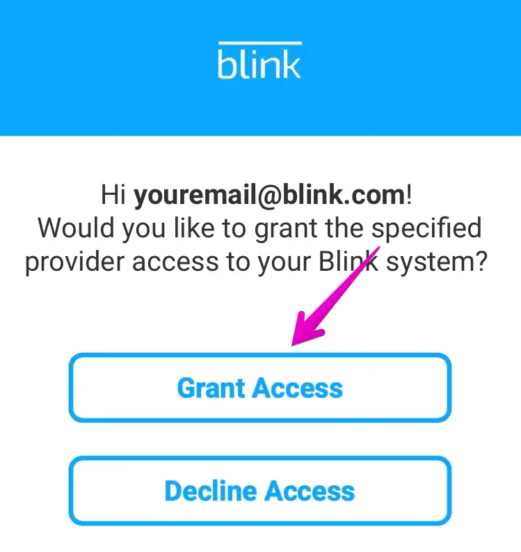 Grant Your Blink Account Access to IFTTT