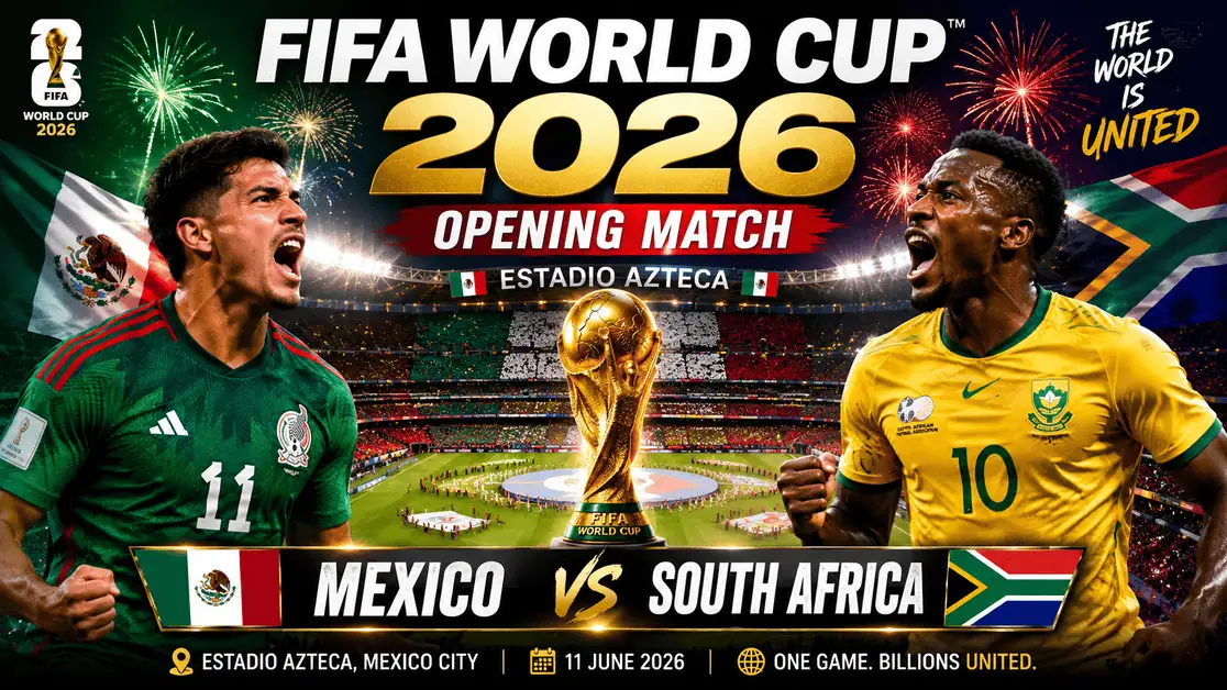 Mexico vs South Africa - 2026 World Cup opening match at Estadio Azteca